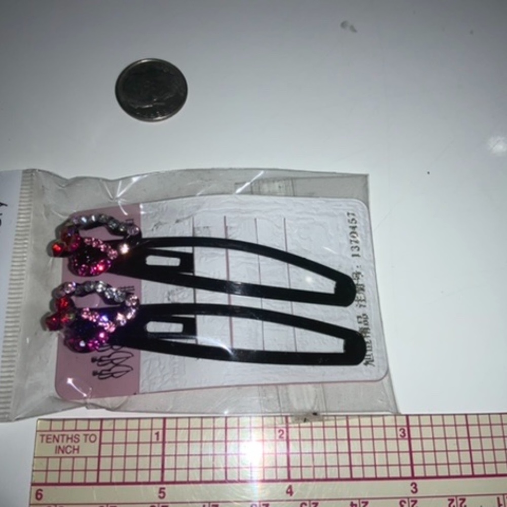 Crystal hair clip about 2.5” brand new